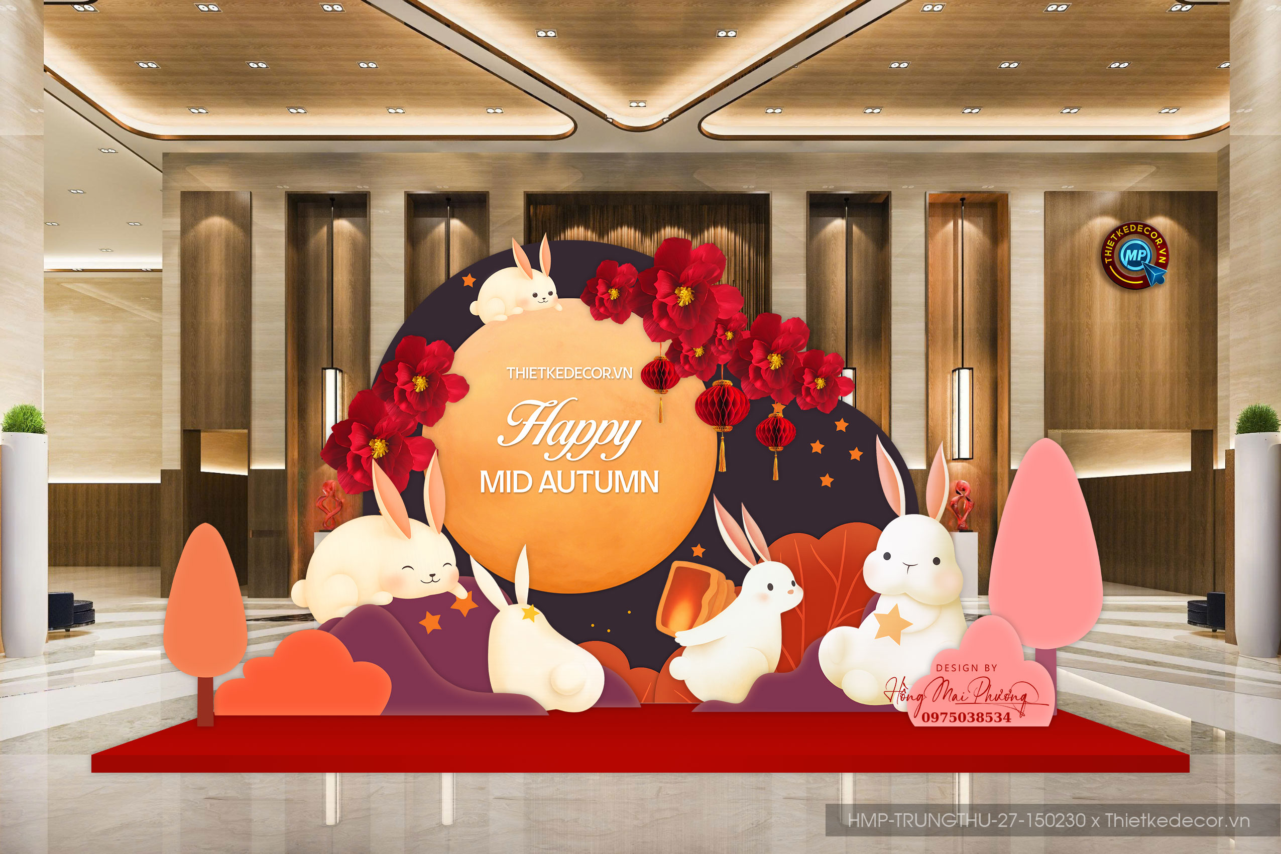 Trung thu - Happy Mid autumn, lấy cảm hứng từ lá vàng mùa thu